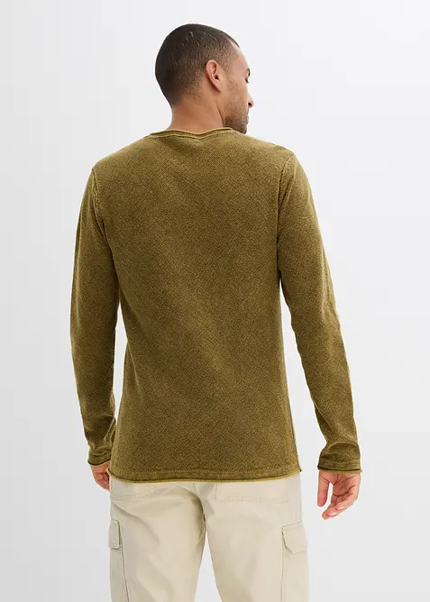 Maglione effetto lavato, slim fit, bonprix