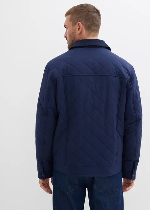 Giacca trapuntata con colletto in velluto a coste, bonprix