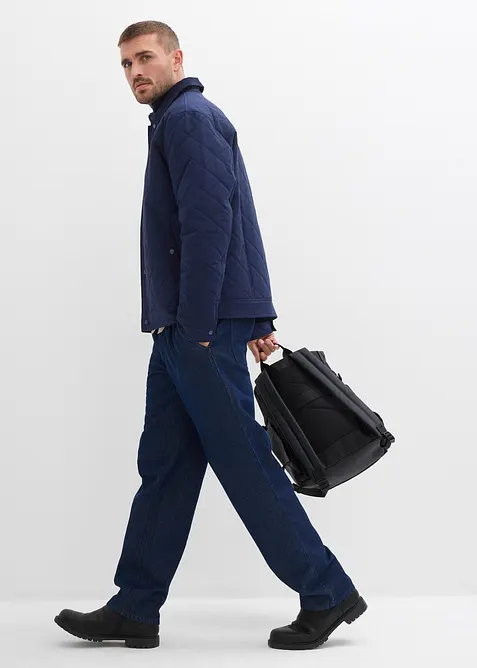 Giacca trapuntata con colletto in velluto a coste, bonprix