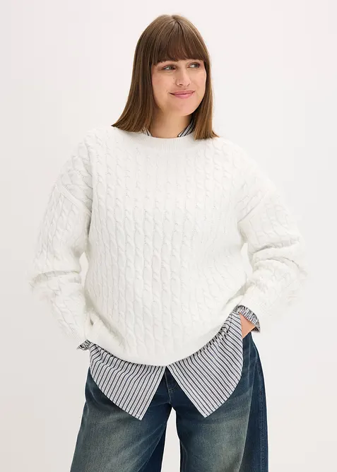 Maglione a trecce, bonprix