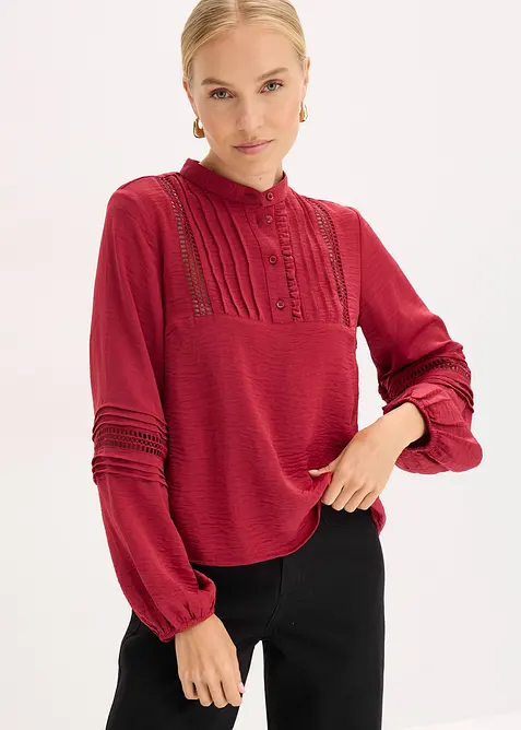 Blusa oversize con raffinati dettagli, bonprix