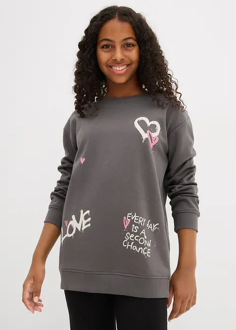 Felpa in puro cotone biologico, bonprix