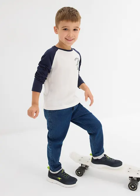 Maglia con maniche lunghe a raglan in puro cotone biologico, bonprix