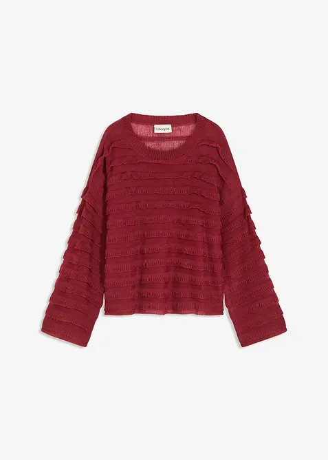 Maglione oversize semitrasperente, bonprix