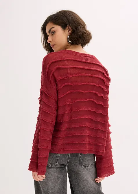 Maglione oversize semitrasperente, bonprix