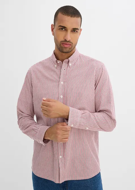 Camicia a maniche lunghe in puro cotone, regular fit, bonprix