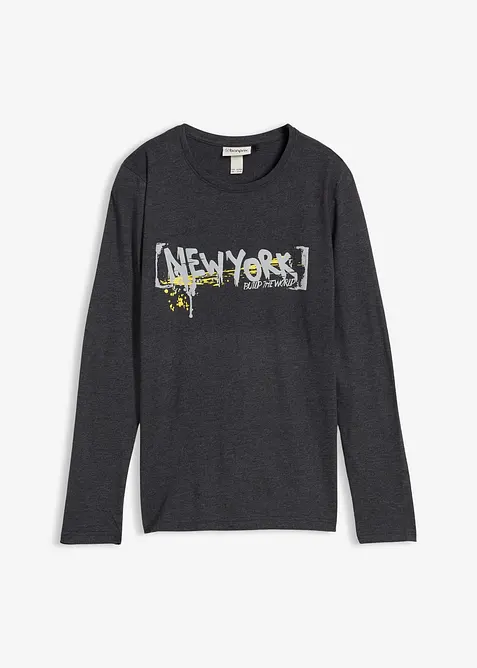 Maglia a maniche lunghe con stampa, bonprix