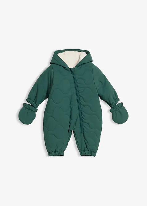 Tuta da neve imbottita con guanti staccabili, bonprix