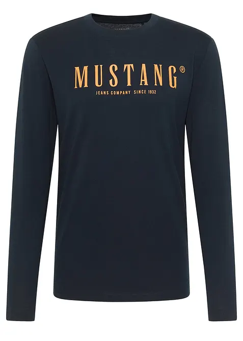 Maglia a maniche lunghe Mustang Asheville in puro cotone, Mustang Jeans