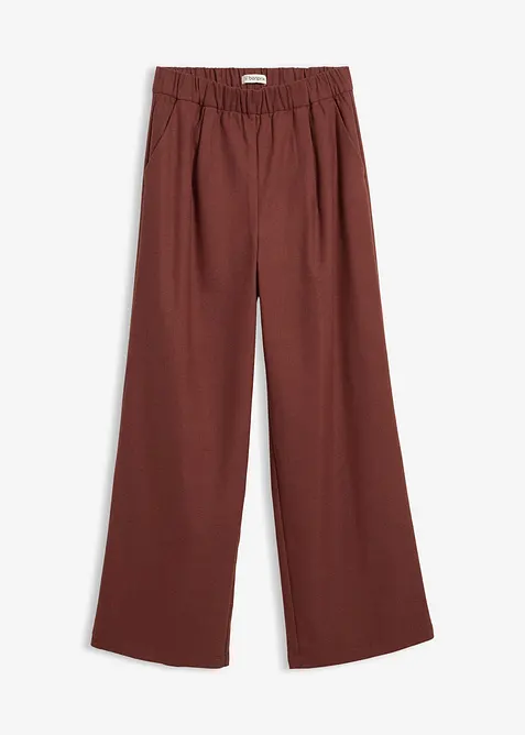Pantaloni larghi in simil lana, bonprix