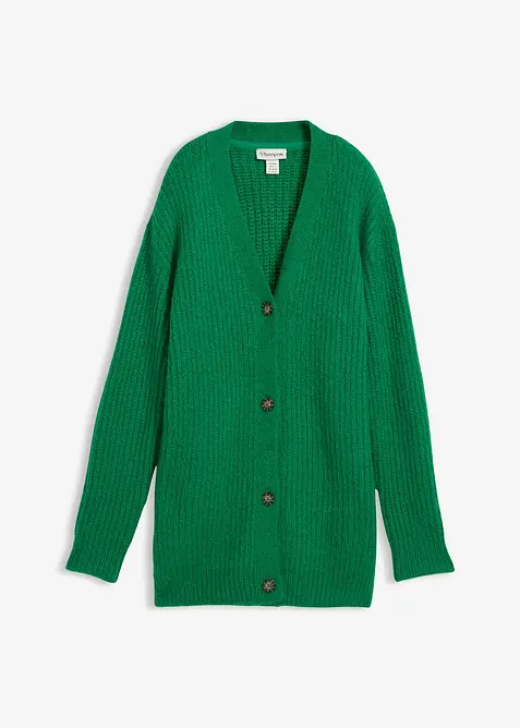 Cardigan in filato grosso di misto lana morbido, bonprix