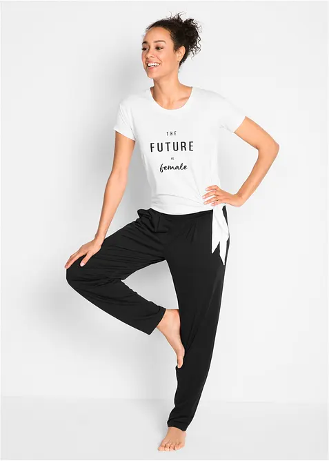 Pantaloni alla turca con viscosa, bonprix