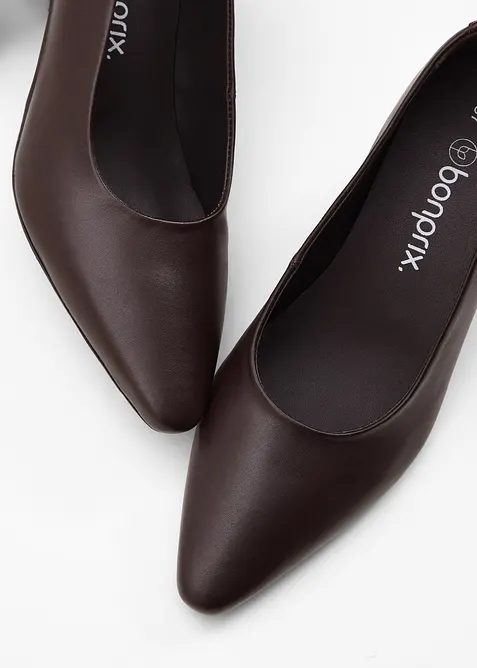 Décolleté in pelle, bonprix