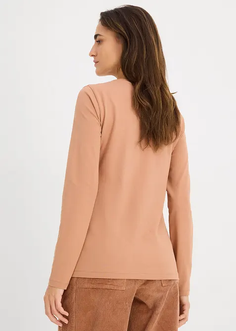 Maglia a maniche lunghe con puro cotone biologico (pacco da 2), bonprix