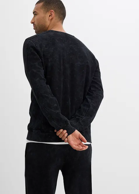 Felpa in puro cotone biologico con effetto lavato, bonprix