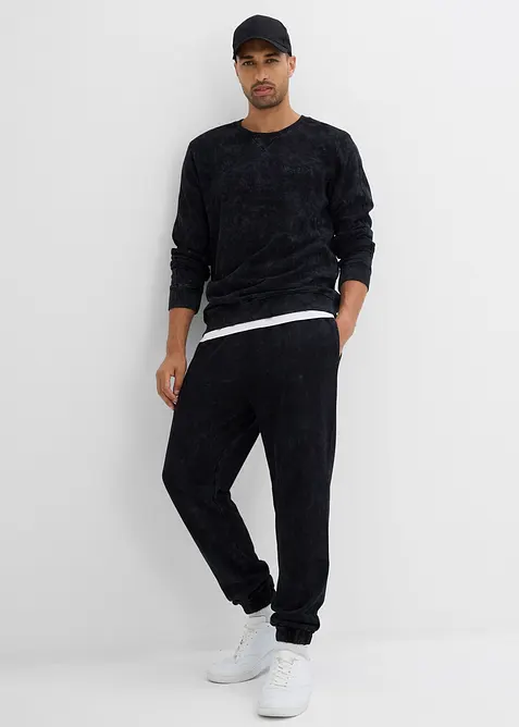 Felpa in puro cotone biologico con effetto lavato, bonprix