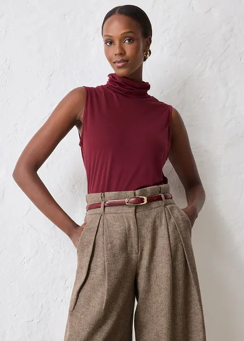 Cintura bassa in pelle, bonprix