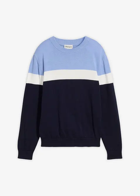 Maglione in filato fine di puro cotone, bonprix