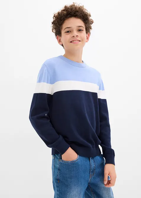 Maglione in filato fine di puro cotone, bonprix