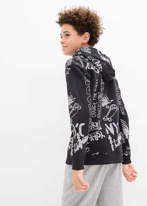 Felpa con cappuccio in morbido misto cotone, bonprix