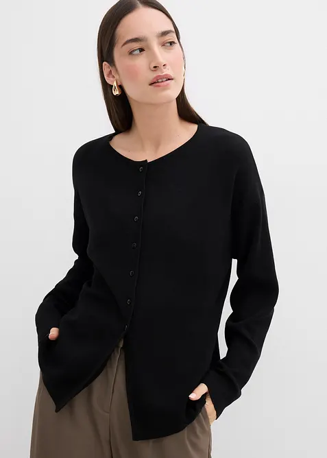 Cardigan sfiancato in misto viscosa, bonprix