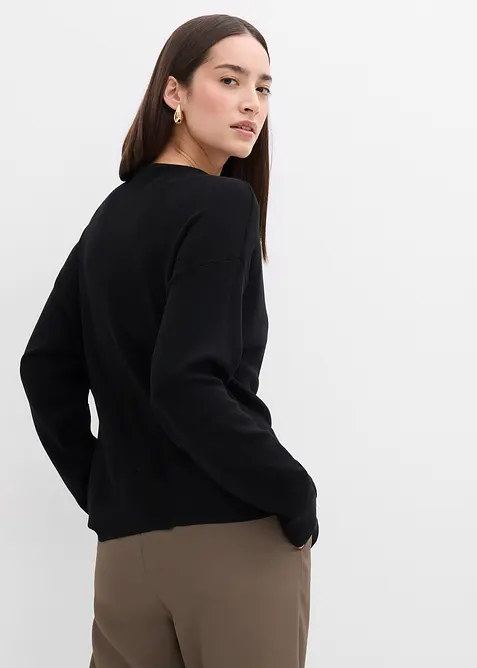 Cardigan sfiancato in misto viscosa, bonprix