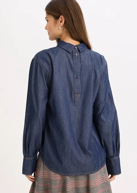 Camicia di jeans con polsini alti, bonprix