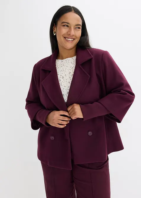 Caban con maniche in maglia, bonprix