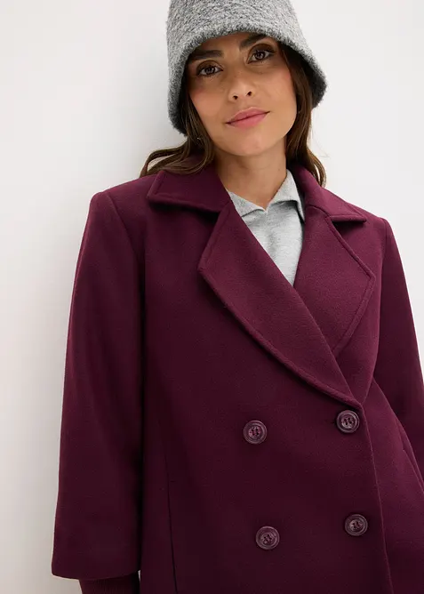 Caban con maniche in maglia, bonprix