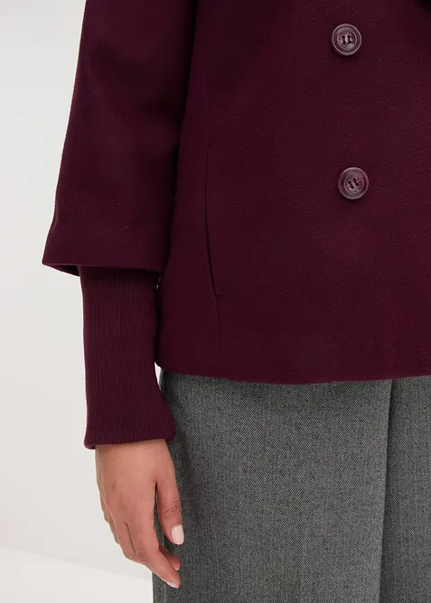 Caban con maniche in maglia, bonprix