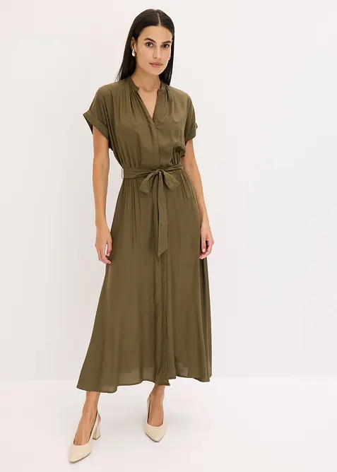 Abito chemisier in viscosa fluente, bonprix