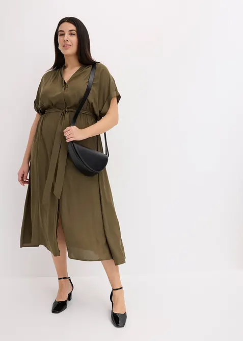 Abito chemisier in viscosa fluente, bonprix