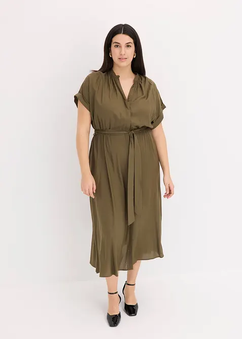 Abito chemisier in viscosa fluente, bonprix