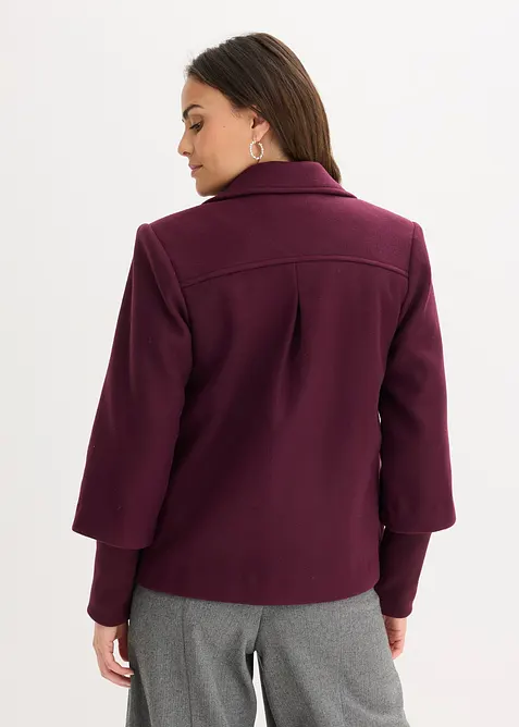 Caban con maniche in maglia, bonprix