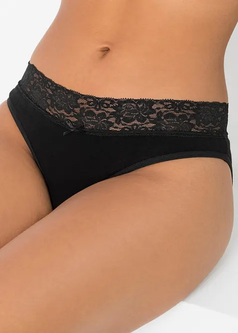 Slip con pizzo (pacco da 5), bonprix