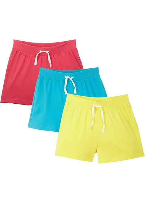 Shorts in jersey di puro cotone biologico (pacco da 3), bonprix