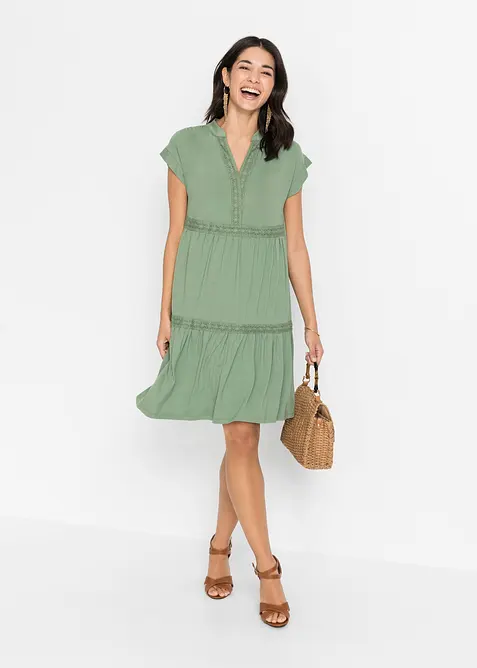 Abito tunica in misto viscosa morbido, bonprix