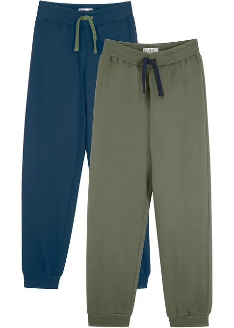 Pantaloni da jogging con cotone (pacco da 2), bonprix