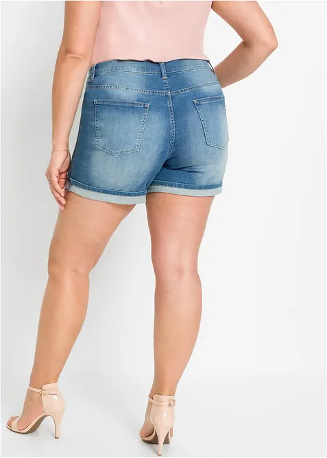Shorts di jeans con applicazioni, vita media, bonprix