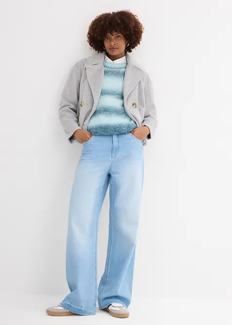 Maglione in morbido misto lana a filato grosso, bonprix