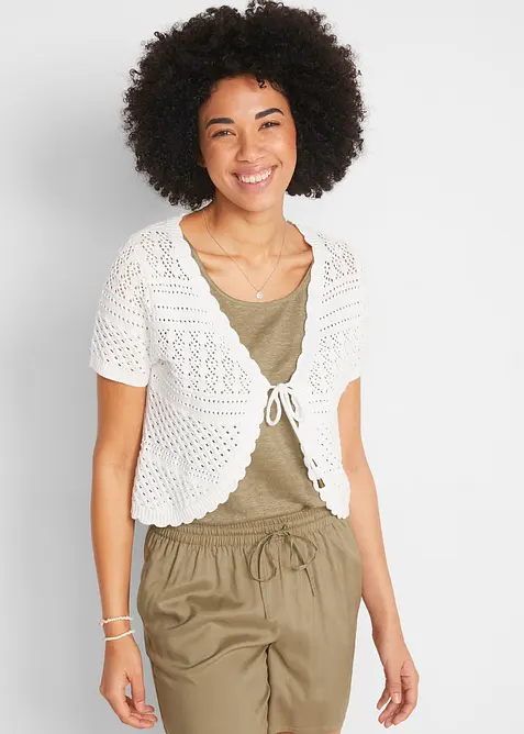 Bolero corto effetto uncinetto, bonprix