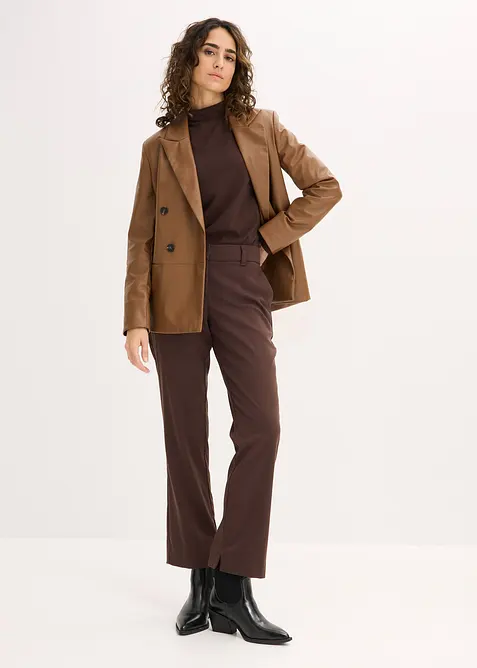 Blazer oversize in similpelle, bonprix