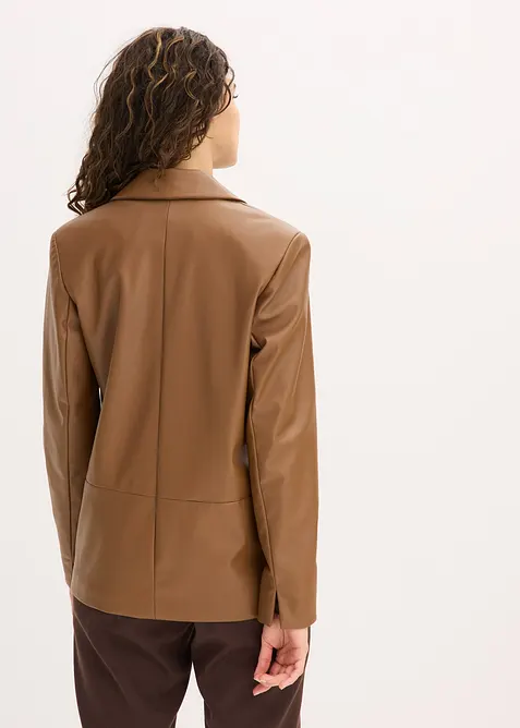 Blazer oversize in similpelle, bonprix