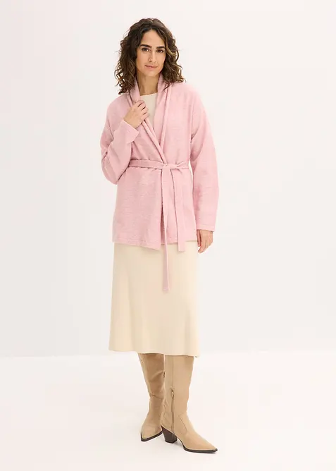 Cardigan in filato peloso morbido, bonprix