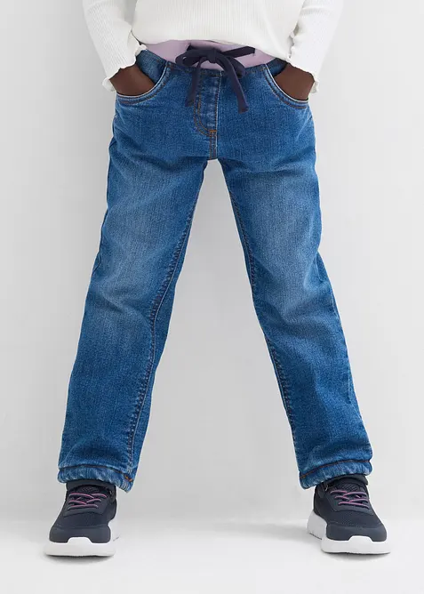 Jeans termici comodi con fodera in pile, bonprix