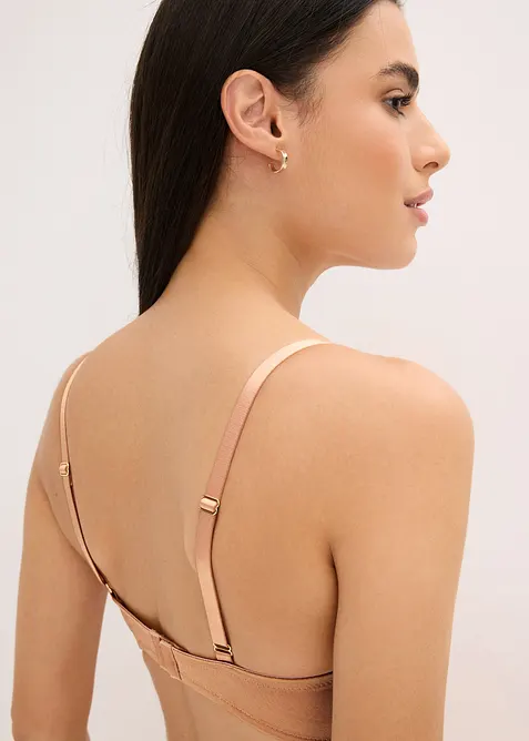 Reggiseno con ferretto in materiale lucido, bonprix