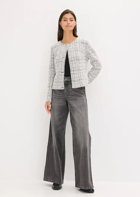 Cardigan in bouclé di cotone, bonprix