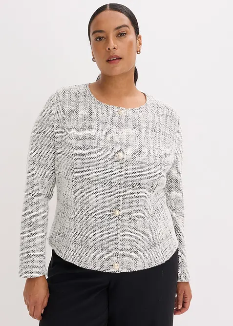 Cardigan in bouclé di cotone, bonprix