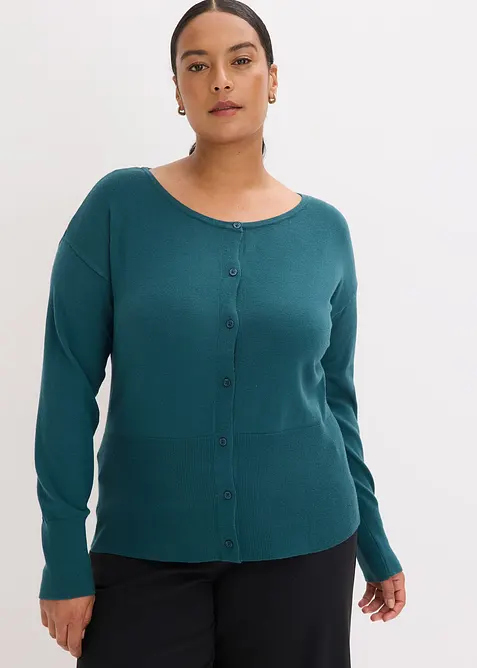 Cardigan in misto viscosa a maglia fine e fluente, bonprix