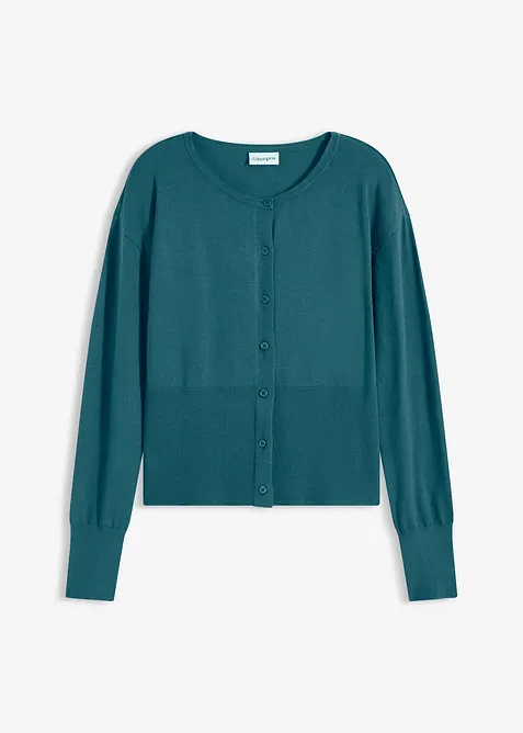 Cardigan in misto viscosa a maglia fine e fluente, bonprix